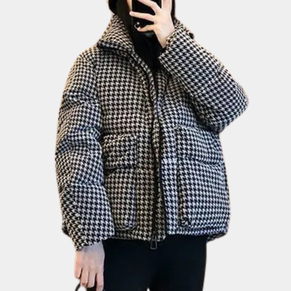 Dorothy - Houndstooth Puffer Jacket