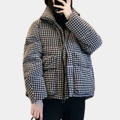 Dorothy - Houndstooth Puffer Jacket