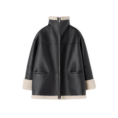 Evangeline - Aviator Jacket with Shearling