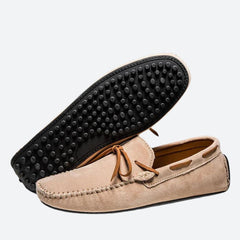 Campbell - Suede Moccasin Slippers — Khaki