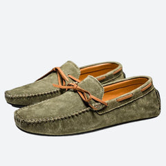 Campbell - Suede Moccasin Slippers — Green