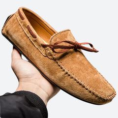 Campbell - Suede Moccasin Slippers — Brown