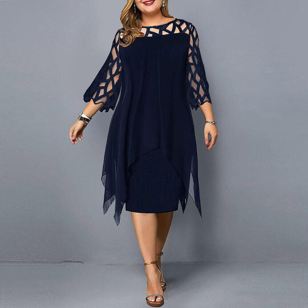 Valentina - Chiffon Overlay Midi Dress