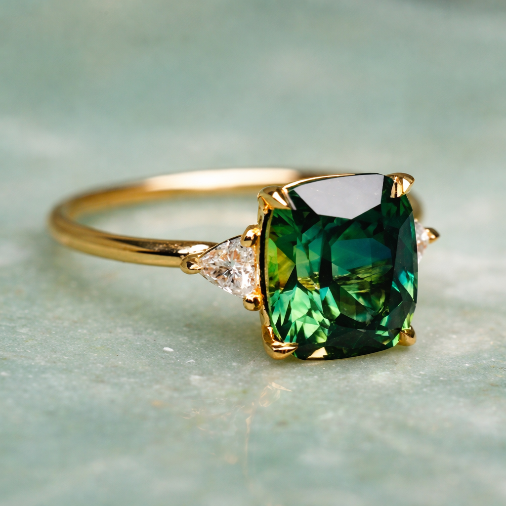 Fionn - Green Crystal Cocktail Ring