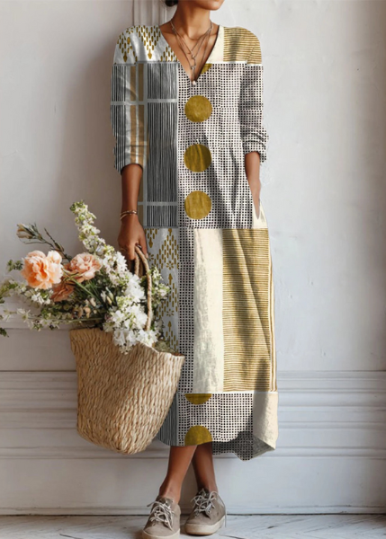 Lark - Patchwork Check Linen Dress