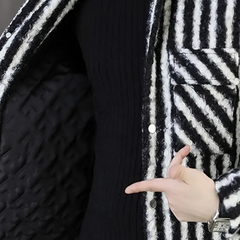 Dustin - Striped Fluffy Jacket