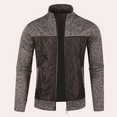 Bradley - Zip Neck Knit Jacket — Coffee