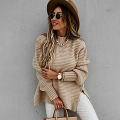 Philippa - Waffle Knit Oversized Jumper — Apricot