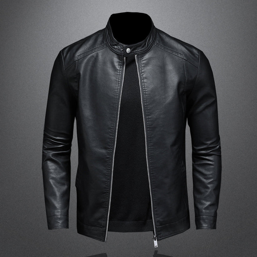Ethan - Slim Leather Zip Jacket