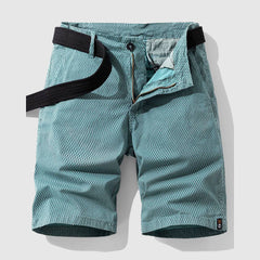 Bernadette - Cotton Shorts with Belt — Light Blue