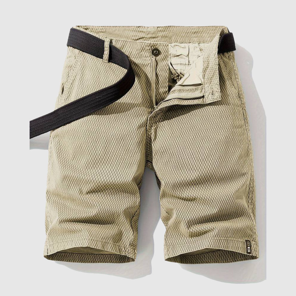 Bernadette - Cotton Shorts with Belt — Khaki