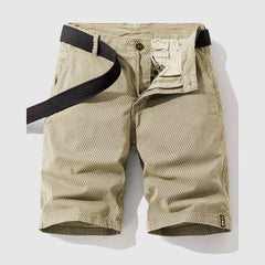 Bernadette - Cotton Shorts with Belt — Khaki