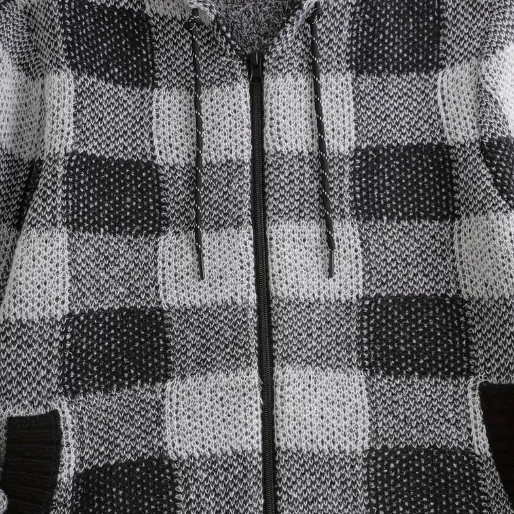 Stanley - Check Hooded Zip Cardigan