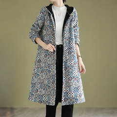 Bettina - Floral Print Long Coat