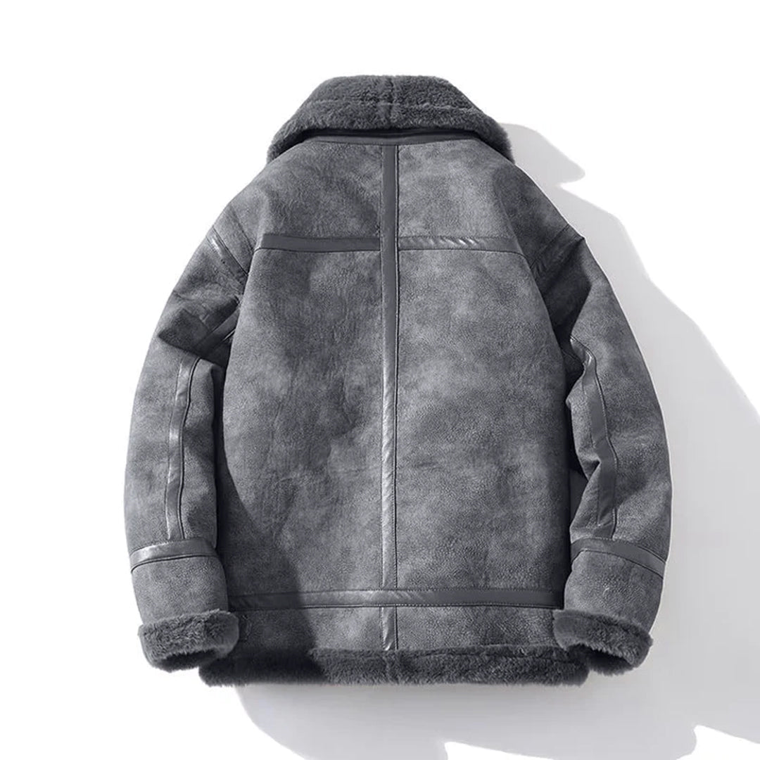 Simon - Suede Sherpa Jacket