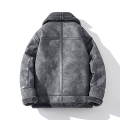 Simon - Suede Sherpa Jacket