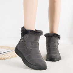 Danielle - Padded Fur Trim Snow Boots