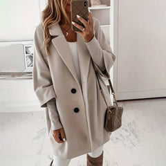 Caroline - Wool Coat with Notch Lapel