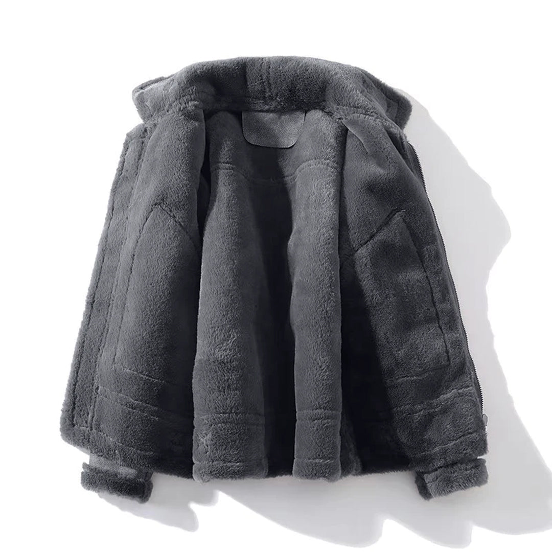 Simon - Suede Sherpa Jacket