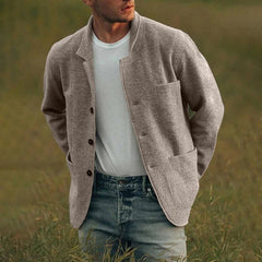 Brendan - Knit Blazer Cardigan — Grey