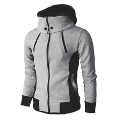 Sullivan - Asymmetric Zip Hooded Jacket — Grey
