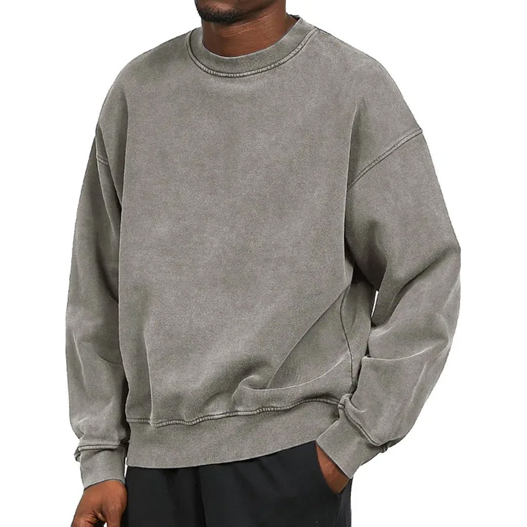 Reginald - Washed Oversized Sweatshirt — Grey