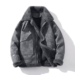 Simon - Suede Sherpa Jacket
