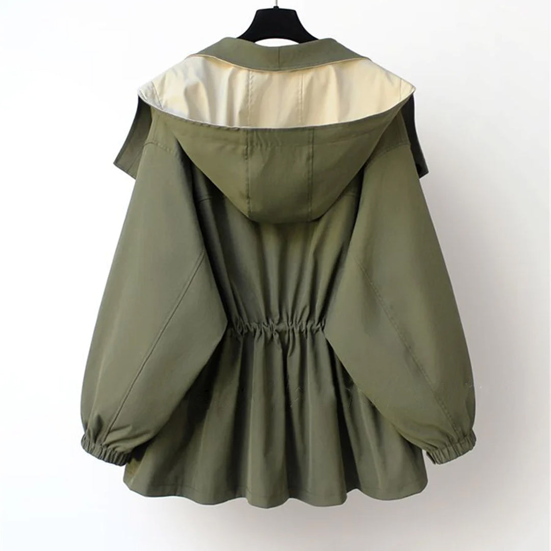 Vivienne - Drape Collar Utility Jacket