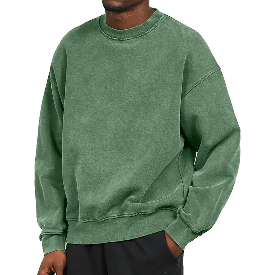 Reginald - Washed Oversized Sweatshirt — Green