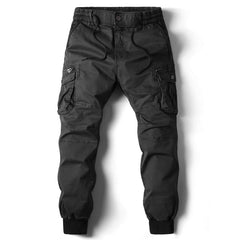 Jack - Cargo Joggers with Cuffs — Midnight Black