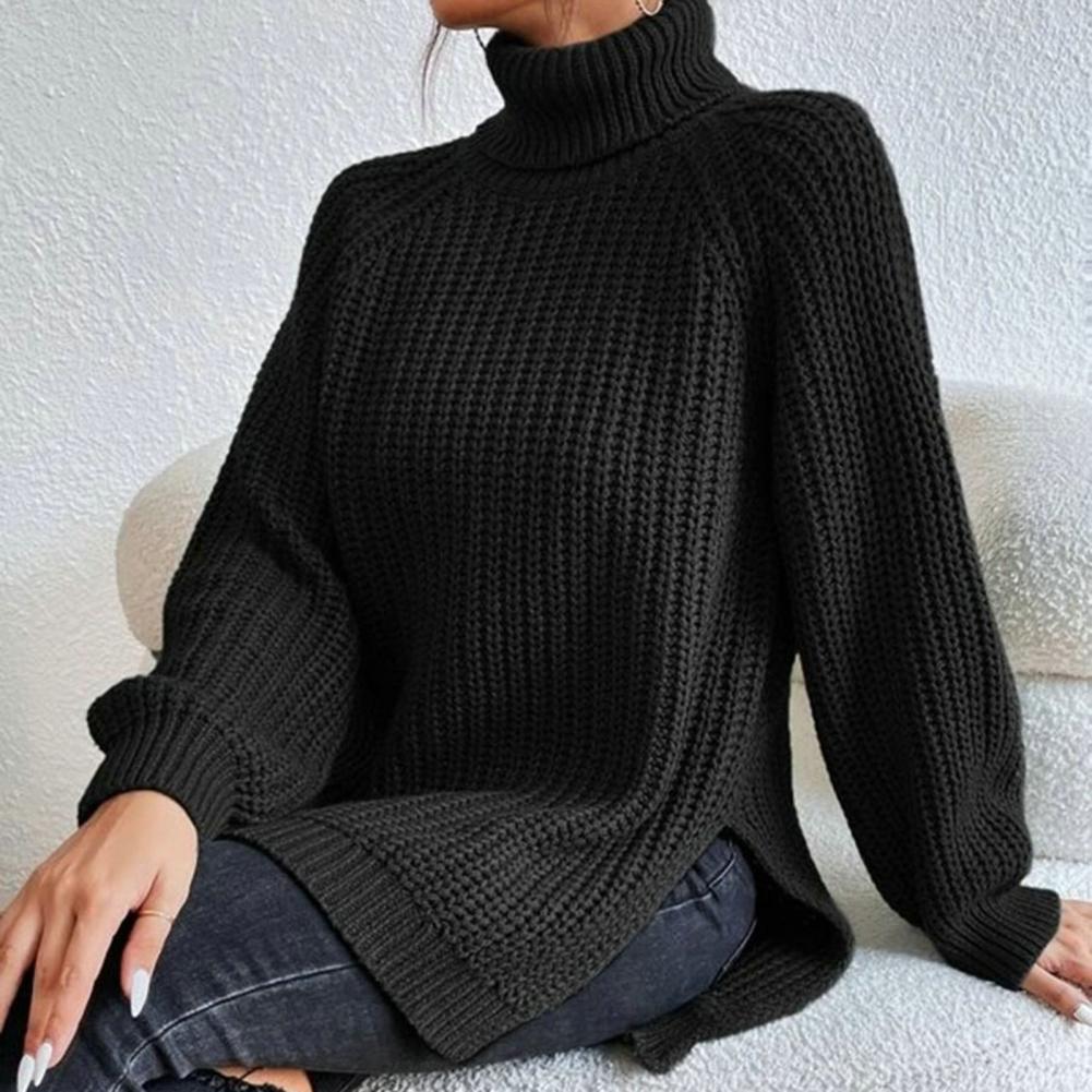 Francesca - Turtleneck Jumper with Split