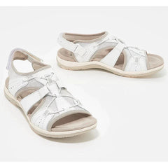 Layla - Velcro Beach Sandals — White