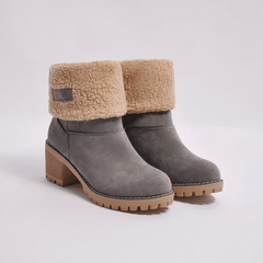 Rosalind - Ankle Boots with Fleece Cuff — Grey