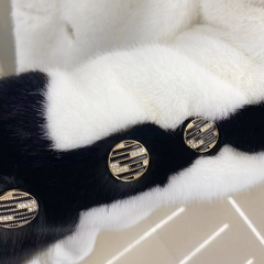 Tiffany - Faux Fur Coat with Contrast Trim