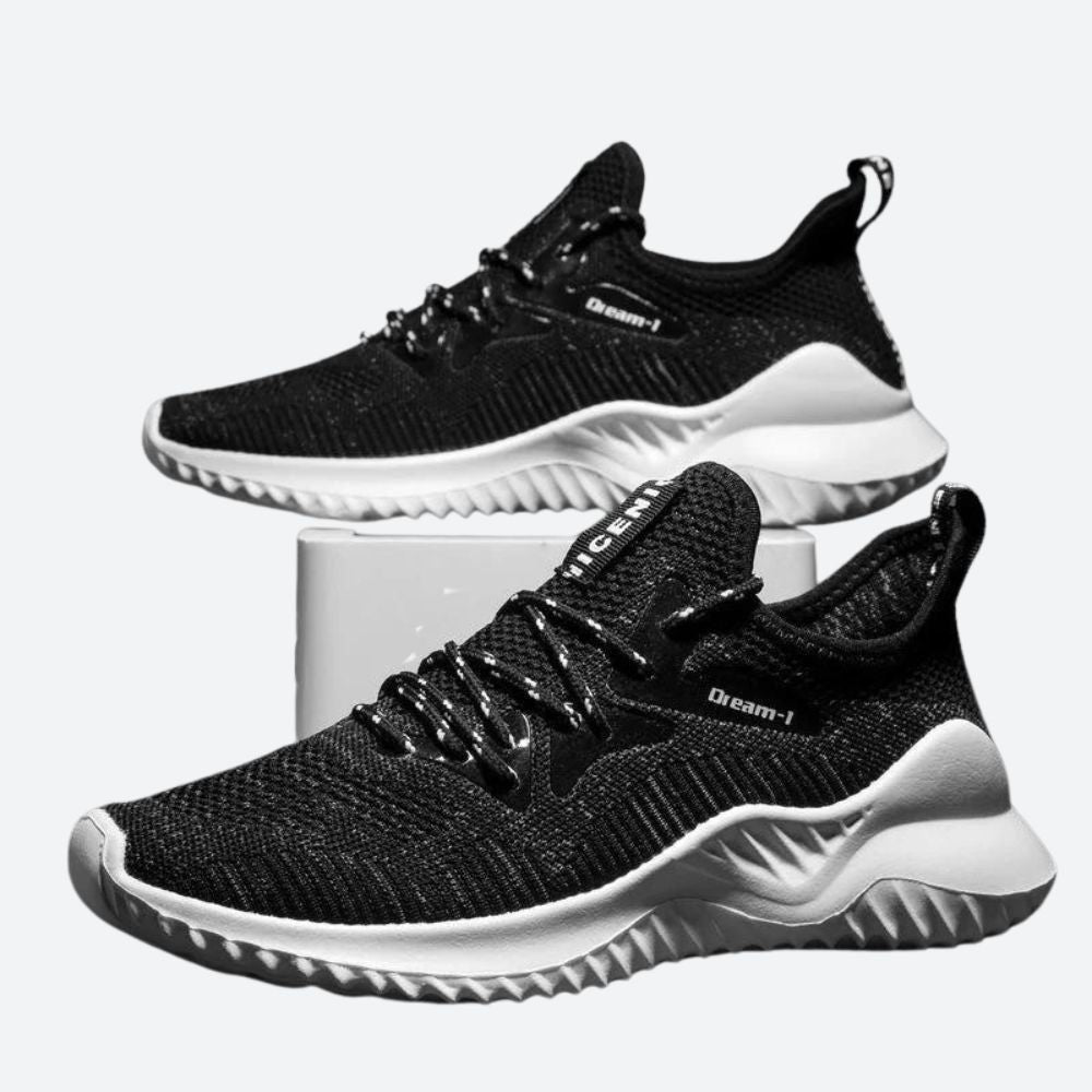 Reginald - Cushioned Sport Sneakers — Black