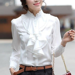 Anastasia - Ruffle High Neck Blouse