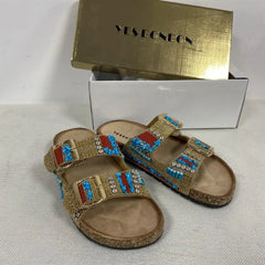 Paulette - Beaded Buckle Slides