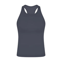 Ruby - Ribbed Racer Tank — Dark grey