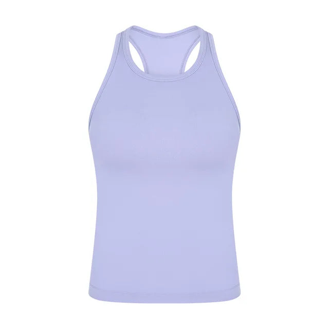 Ruby - Ribbed Racer Tank — Light purple