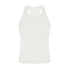 Ruby - Ribbed Racer Tank — White