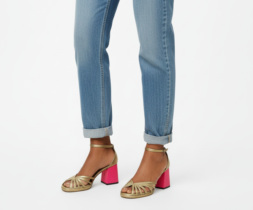 Seraphine - Metallic Platform Sandals