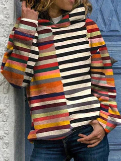 Grace - Stripe Patchwork Jumper