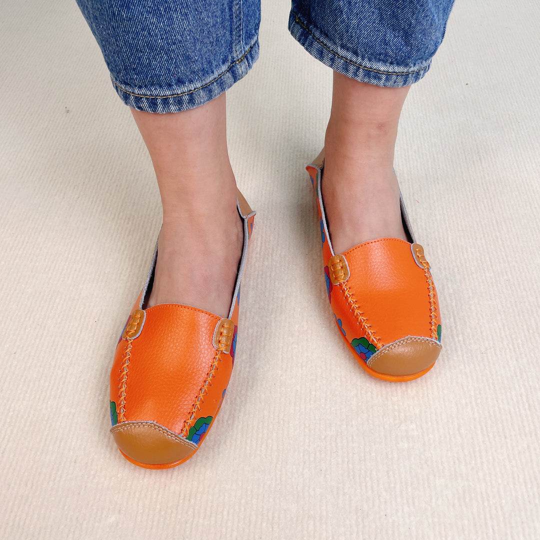 Grace - Floral Print Loafers
