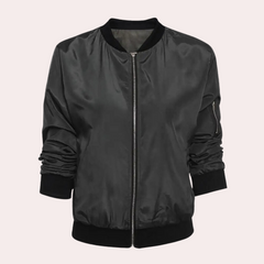 Camille - Zip Bomber with Rib Trim
