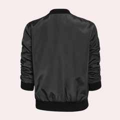 Camille - Zip Bomber with Rib Trim