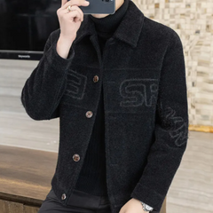 Maxwell - Varsity Jacket with Letters — Black