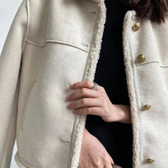 Candice - Shearling Aviator Jacket