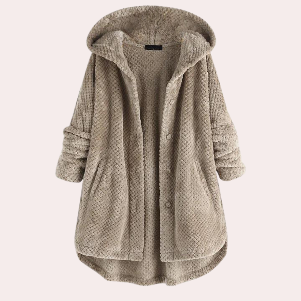 Vera - Hooded Button Cardigan — Khaki