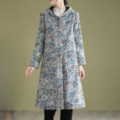 Bettina - Floral Print Long Coat