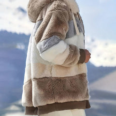 Arabella - Colour Block Sherpa Jacket